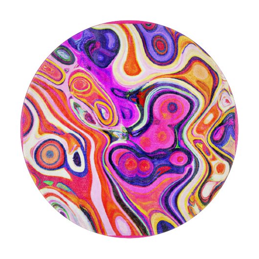 Kleurrijk abstract ontwerp in focus snijplank (Voorkant)