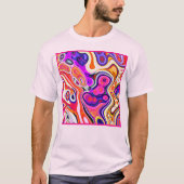 Kleurrijk abstract ontwerp in focus t-shirt (Voorkant)