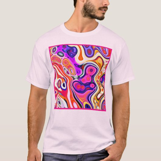 Kleurrijk abstract ontwerp in focus t-shirt (Voorkant)
