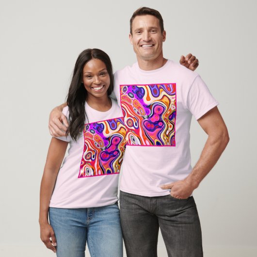 Kleurrijk abstract ontwerp in focus t-shirt (Unisex)