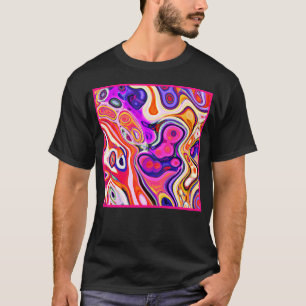 Kleurrijk abstract ontwerp in focus t-shirt