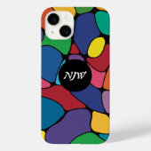 Kleurrijk abstract ontwerp met aangepaste tekst Case-Mate iPhone case (Achterkant)