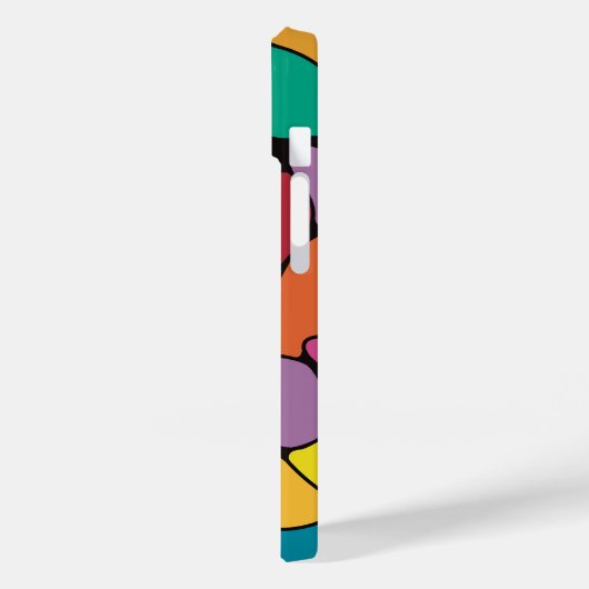 Kleurrijk abstract ontwerp met aangepaste tekst Case-Mate iPhone case (Achterkant / Links)