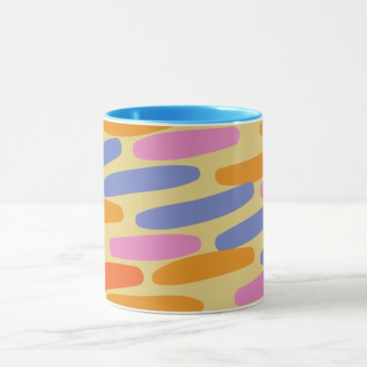 Kleurrijk abstract ontwerp mok (Midden)