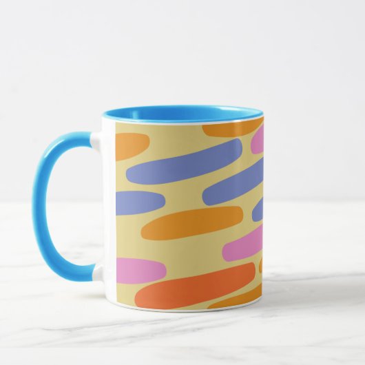 Kleurrijk abstract ontwerp mok (Links)