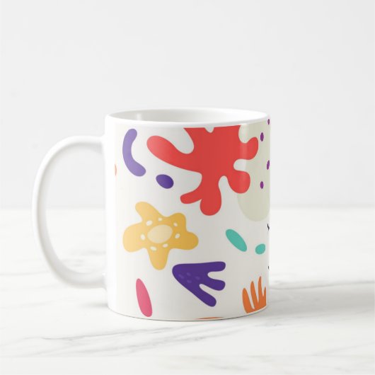 Kleurrijk Abstract Ontwerp Mok (Links)
