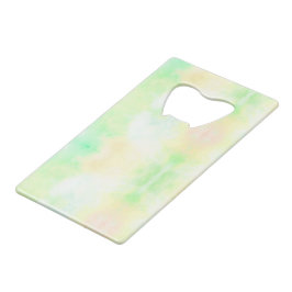 Kleurrijk abstract ontwerp op een kaart met afgero creditkaart flessenopener