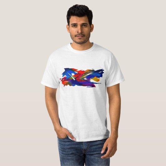 Kleurrijk abstract ontwerp op T-shirt (Voorkant volledig)