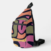 Kleurrijk abstract ontwerp sling bag (Rechterhoek)