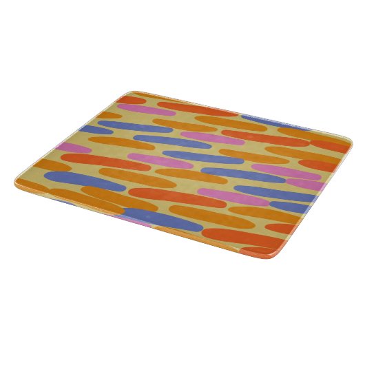 Kleurrijk abstract ontwerp snijplank (Hoek)
