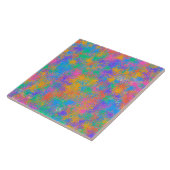 Kleurrijk Abstract Ontwerp Tegeltje (Zijkant)