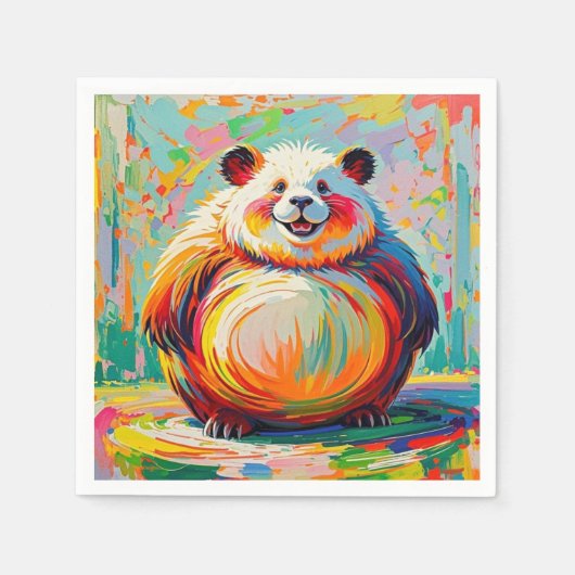 Kleurrijk abstract ontwerp van een reusachtige ber servet (Voorkant)