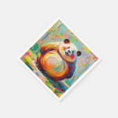 Kleurrijk abstract ontwerp van een reusachtige ber servet (Hoek)