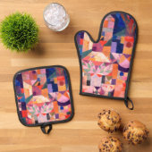 Kleurrijk Abstract Ovenwant & Pannenlap Set (Top down)