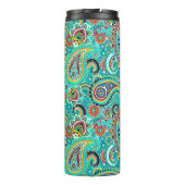 Kleurrijk Abstract Paisley Pattern Thermosbeker (Achterkant)