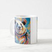 Kleurrijk abstract panda dierenartsontwerp koffiemok (Voorkant links)