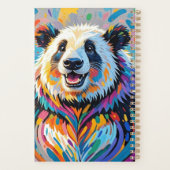 Kleurrijk abstract panda dierenartsontwerp planner (Achterkant)