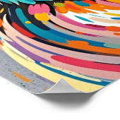 Kleurrijk abstract panda dierenartsontwerp poster (Hoek)