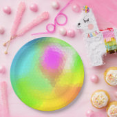 Kleurrijk Abstract Papieren Bordje (Feest)