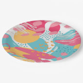 Kleurrijk Abstract Papieren Bordje (Gekanteld)