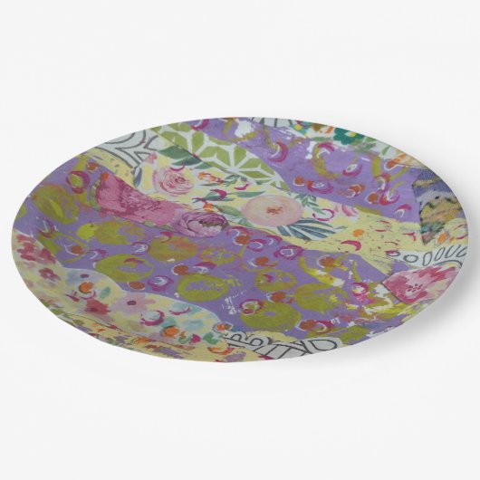 Kleurrijk Abstract Papieren Bordje (Gekanteld)