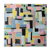 Kleurrijk Abstract Patchwork Patroon (2) Tegeltje (Voorkant)