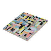Kleurrijk Abstract Patchwork Patroon (2) Tegeltje (Zijkant)
