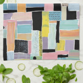 Kleurrijk Abstract Patchwork Patroon (2) Theedoek (Gevouwen)