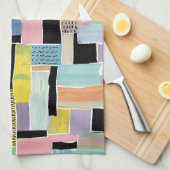 Kleurrijk Abstract Patchwork Patroon (2) Theedoek (Quarter Fold)