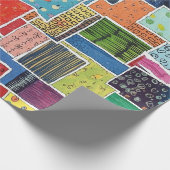 Kleurrijk Abstract Patchwork Patroon Cadeaupapier (Hoek)