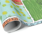 Kleurrijk Abstract Patchwork Patroon Cadeaupapier (Rol Hoek)