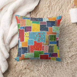 Kleurrijk Abstract Patchwork Patroon Kussen