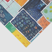 Kleurrijk Abstract Patchwork Patroon Tissuepapier (Detail)