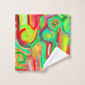 Kleurrijk Abstract Patroon Bad Handdoek (Wasdoekje)