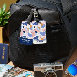 Kleurrijk Abstract patroon Bagagelabel