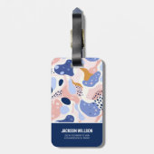 Kleurrijk Abstract patroon Bagagelabel (Achterkant verticaal)