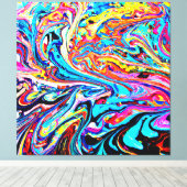 Kleurrijk Abstract Patroon Canvas Afdruk (Insitu (Houten vloer))