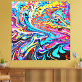 Kleurrijk Abstract Patroon Canvas Afdruk (Insitu (Woonkamer))