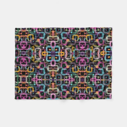 Kleurrijk Abstract Patroon Dekbed Fleece Deken (Voorkant (Horizontaal))
