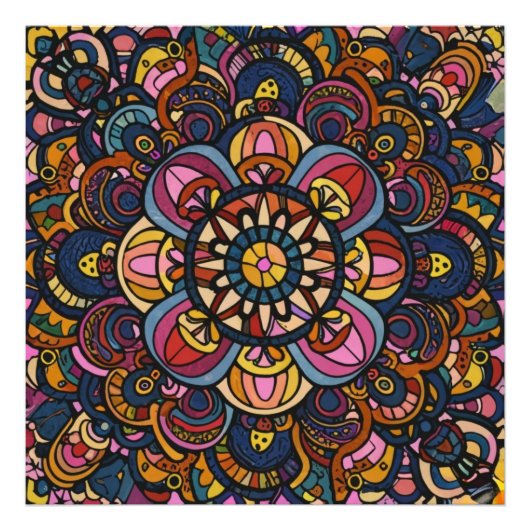 Kleurrijk Abstract patroon Foto Afdruk (Voorkant)