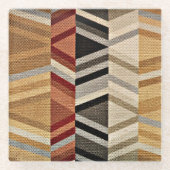 Kleurrijk Abstract patroon Glazen Onderzetter (Voorkant)