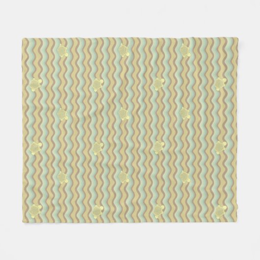 kleurrijk abstract patroon, golven fleece deken (Voorkant (Horizontaal))