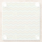 kleurrijk abstract patroon, golven glazen onderzetter (Achterkant)