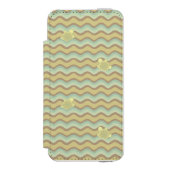 kleurrijk abstract patroon, golven incipio iPhone portemonnee hoesje (Voorkant Agenda)