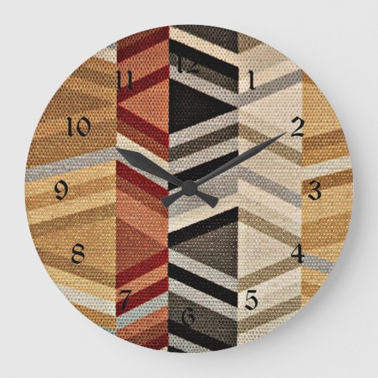 Kleurrijk Abstract patroon Grote Klok (Voorkant)