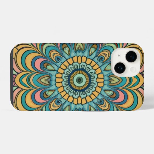 Kleurrijk Abstract patroon iPhone Hoesje (Achterkant horizontaal)