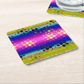 Kleurrijk Abstract patroon Kartonnen Onderzetters (Schuin)