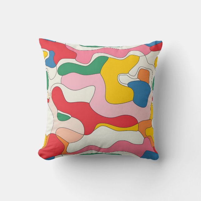 Kleurrijk Abstract patroon Kussen (Voorkant)