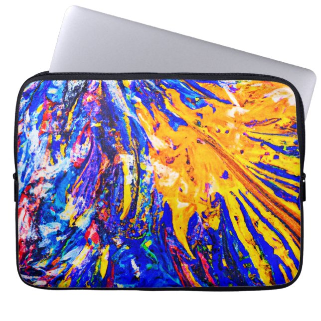 Kleurrijk Abstract patroon Laptop Sleeve (Voorkant)