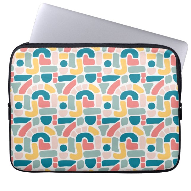 Kleurrijk Abstract patroon Laptop Sleeve (Voorkant)